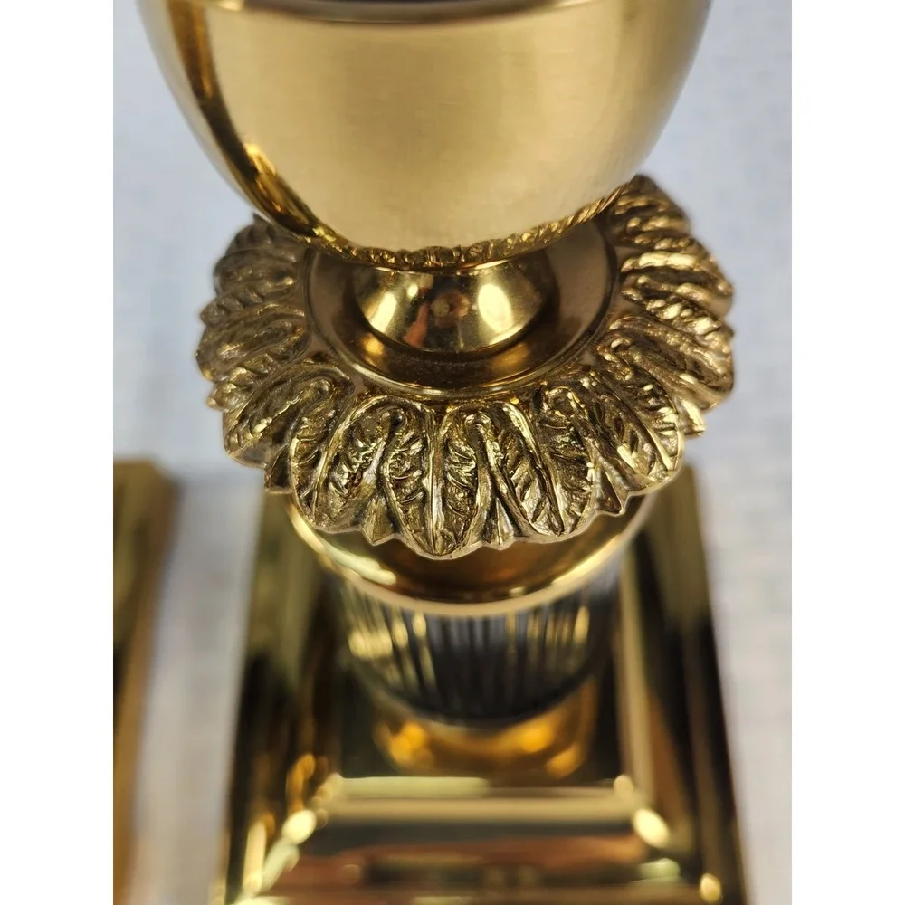Annick Naudy Brass Crafted Candle Holder Sconce Candlestick Set 1970s